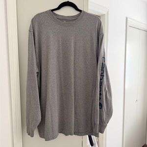 Men's Carhartt Gray Long-Sleeve Crew Neck Shirt - Casual Comfort